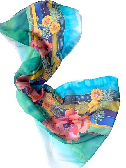 Foulard soie roulottée main imprimé les clés Paul de Vartens - Jeronine