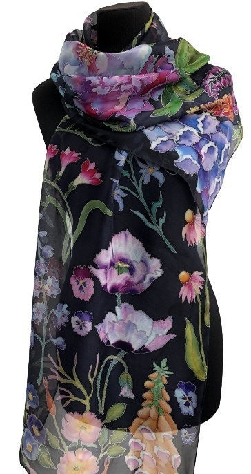Foulard Châle Femme Écharpe Jardin Des Oiseaux Chanteurs