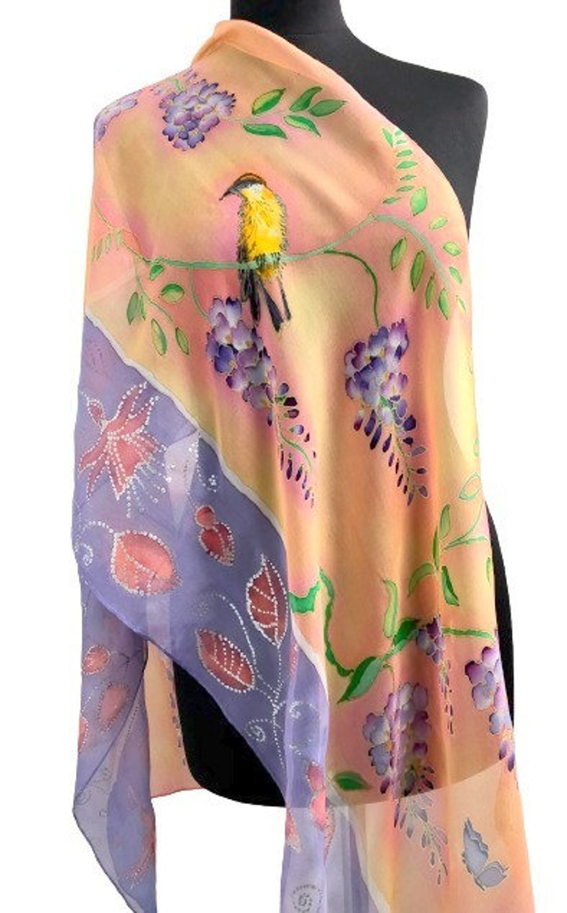 Wisteria scarf (two size options)