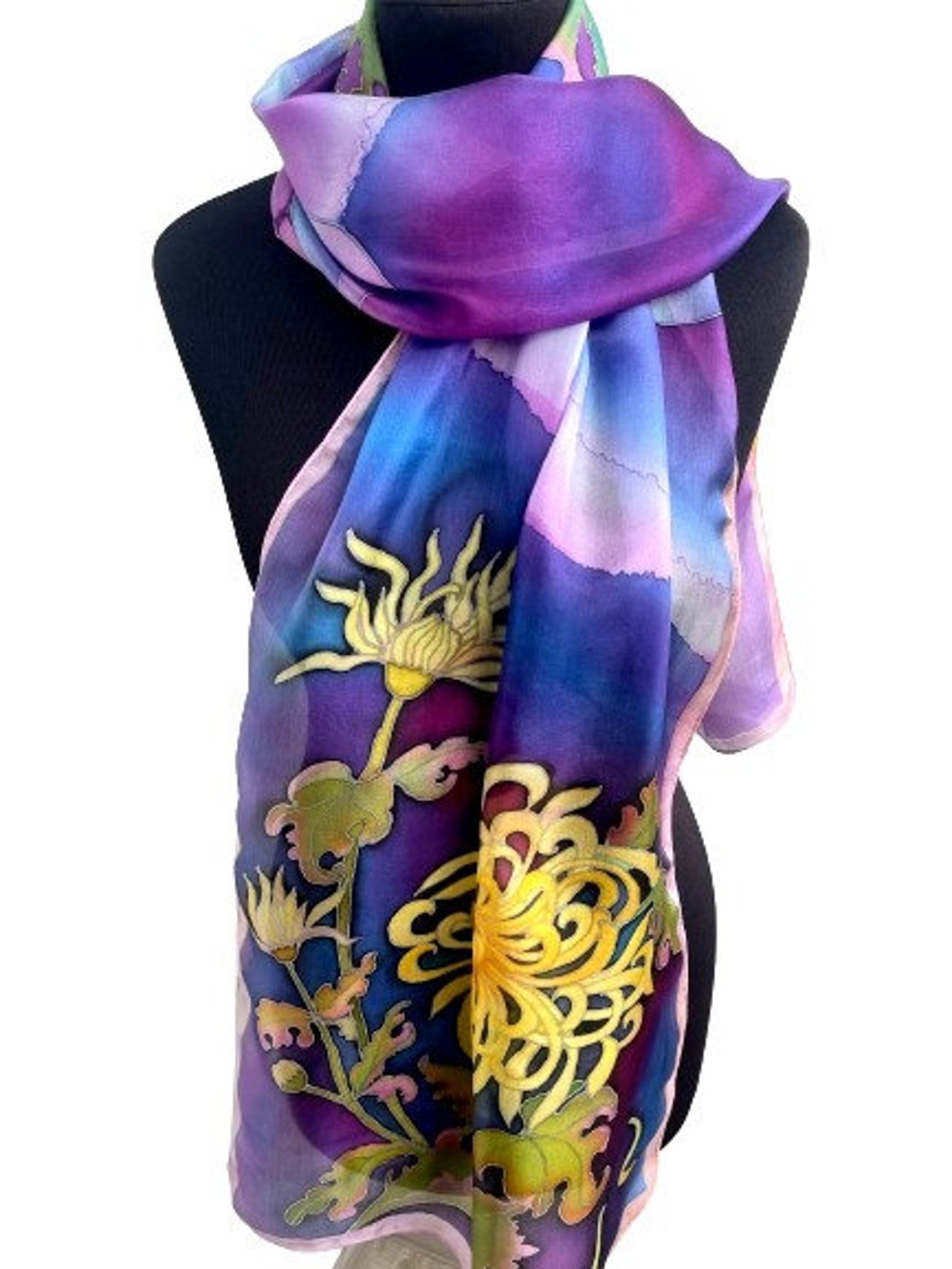 FIRE CRACKER SCARVES - vase chrysanthemum