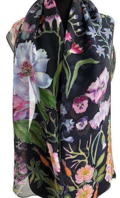 Foulard Carré Yamamay Botanical Garden En Soie - Motif Fleurs Et Dalmatien
