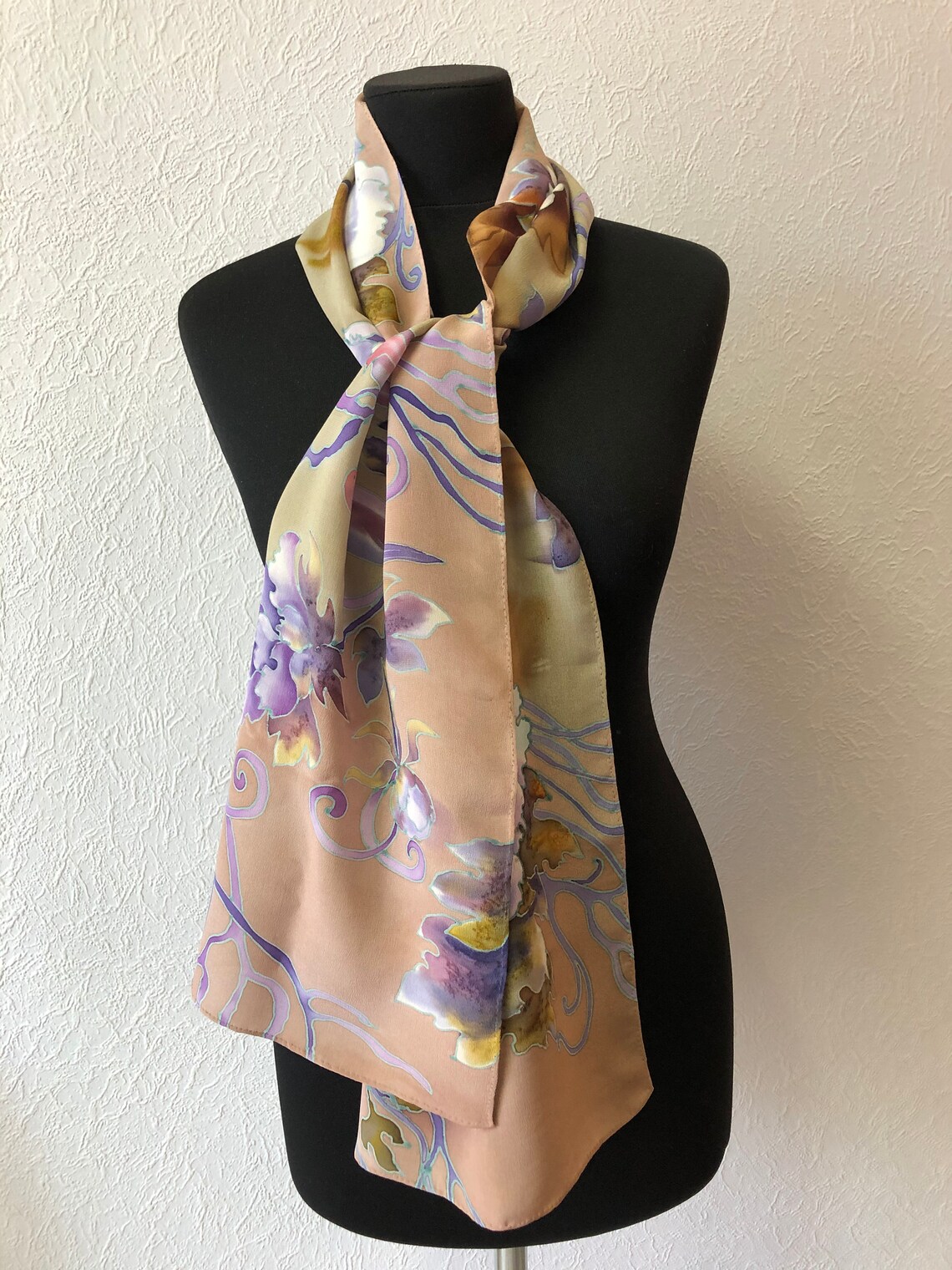 Small Scarf Peonies and Picasso