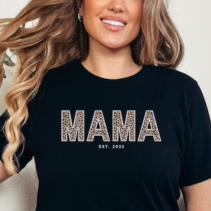 Leopard Mama Shirt, Mothers Day Gift, Mom Shirt, Retro Mama Shirt, Gift For Mom, Mama Shirt, Leopard Mama T-Shirt