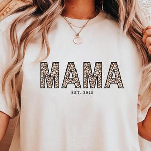 Leopard Mama Shirt, Mothers Day Gift, Mom Shirt, Retro Mama Shirt, Gift For Mom, Mama Shirt, Leopard Mama T-Shirt