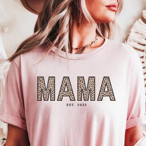 Leopard Mama Shirt, Mothers Day Gift, Mom Shirt, Retro Mama Shirt, Gift For Mom, Mama Shirt, Leopard Mama T-Shirt