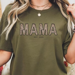Leopard Mama Shirt, Mothers Day Gift, Mom Shirt, Retro Mama Shirt, Gift For Mom, Mama Shirt, Leopard Mama T-Shirt