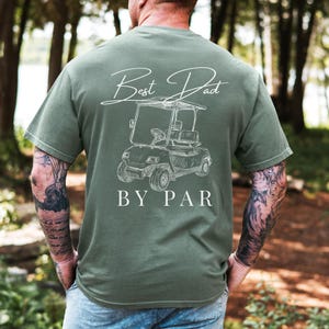 Maglietta grafica Best Dad By Par Golf Cart / Regalo per la festa del papà, regalo di compleanno per il 50° compleanno del papà, regalo per il 40° compleanno per gli amanti del golf