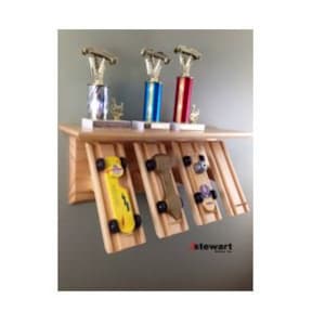 Four Car Trophy Shelf, Derby Car Display, Wall Shelf, Derby Shelf - WD30-4 - Includes Shipping