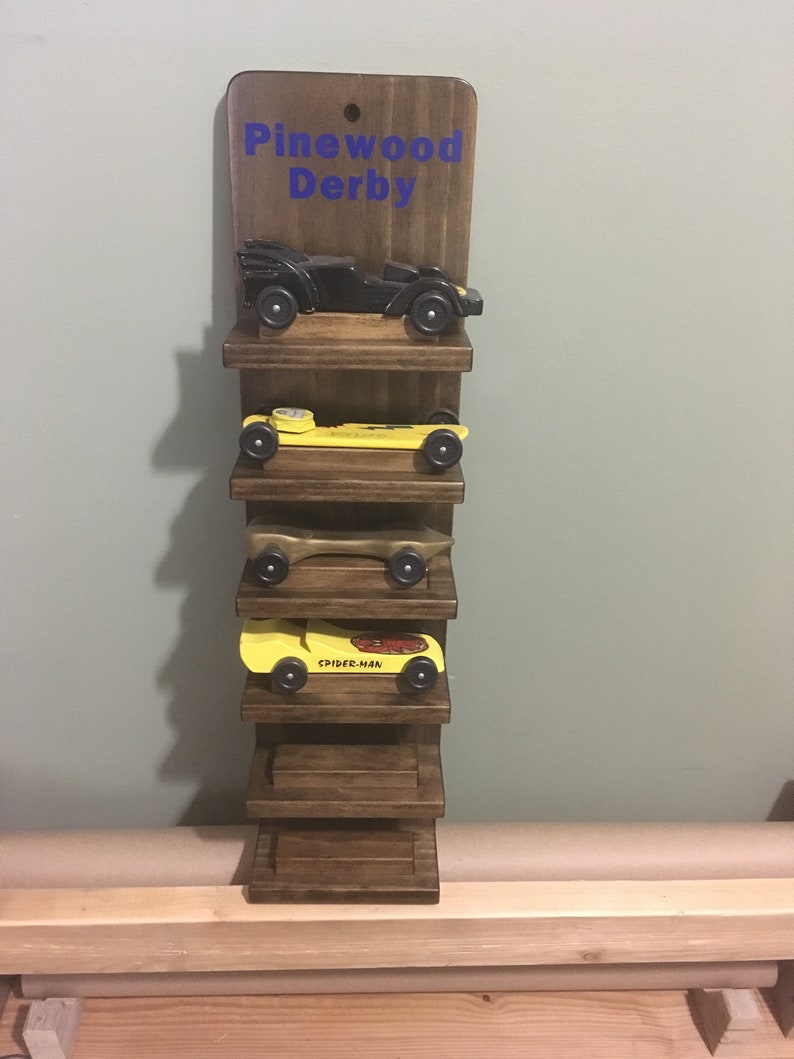 Six Shelf Display Derby Car Pinewood Cubscout Girlscout Etsy