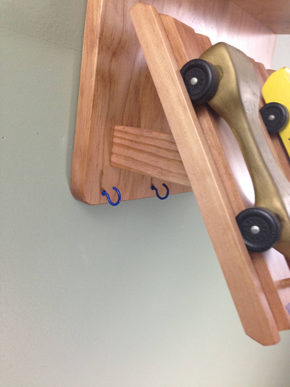 Pinewood Five Car Derby Display Derby Car and Trophy Shelf Etsy