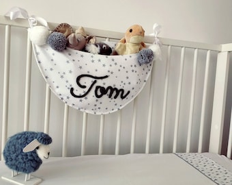 cadeau enfant noel,Decoration chambre bébé,hamac à doudou,rangement doudou,tissu étoiles,cadeau personnalisé,liste de naissance,anniversaire