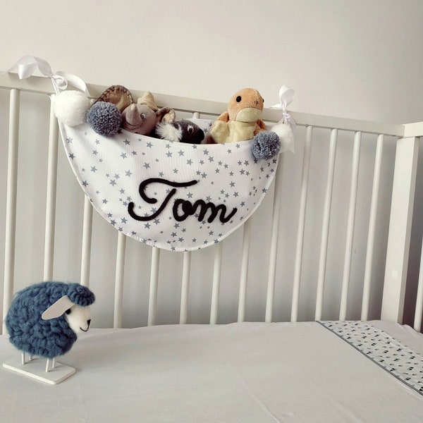 cadeau enfant noel,Decoration chambre bébé,hamac à doudou,rangement doudou,tissu étoiles,cadeau personnalisé,liste de naissance,anniversaire