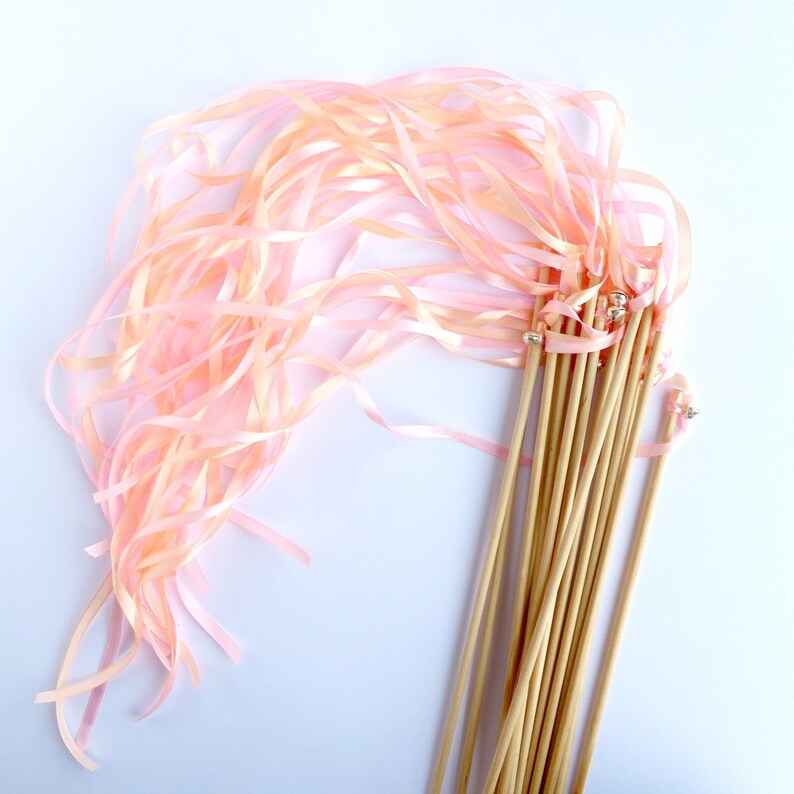 60 baguettes de mariage avec clochette ruban saumongrelot Etsy