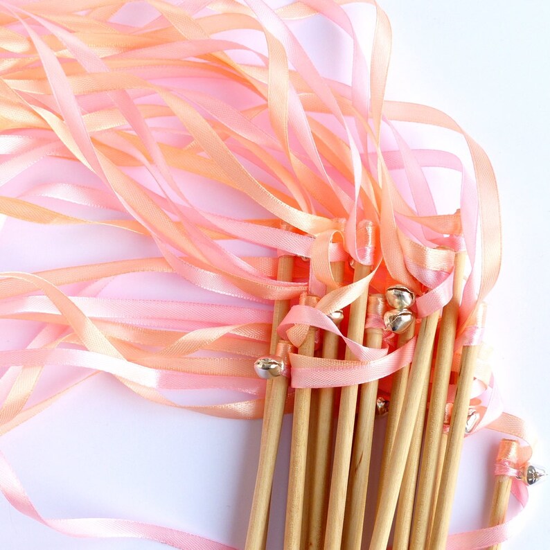 60 baguettes de mariage avec clochette ruban saumongrelot Etsy France