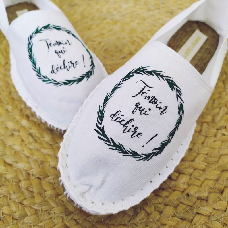 Cadeau témoin,espadrille,chaussure mariage,sneakers mariage,demoiselle dhonneur,satin,blanc,temoin qui dechire,bohême,mariage rock,boho image 6