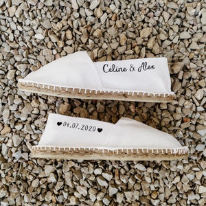 Espadrille, mixed espadrille, personalized wedding shoe, bohemian wedding, wedding gift, bohemian wedding, espadrille message, love, love