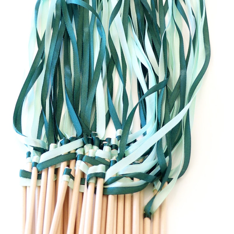 Baguettes Ruban Mariage - Lot De 50 Avec Clochettes - Cérémonie Réception - Décoration Fête