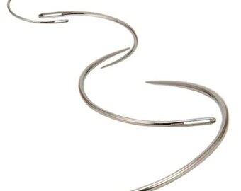 Curved upholstery sewing needles set, 4 pcs, 3/4/5/6cm, leather and carpet repair