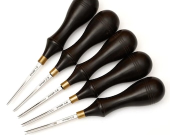 Leather Edge Beveler Tool #1-5 Professional Skiving Chamfer Leathercraft Hand Tool