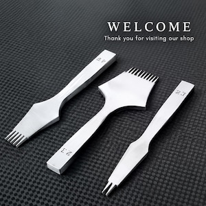 Japanese Diamond Pricking Irons|High-Speed Steel Leather Stitching Chisel|French Pricking Iron Set - 2.7mm -3.85mm