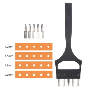 Strumento perforatore per cuoio sostituibile, scalpello rotondo per cuoio per allacciatura, cucitura, cinture, portafogli e lavori di pelletteria fai da te