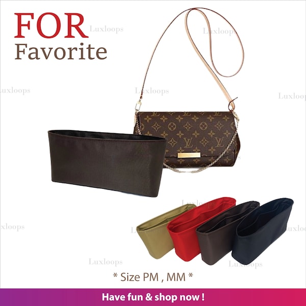 Free Shipping !!! Louis Vuitton bag insert / LV Favorite PM, MM / bag insert for Louis favorite