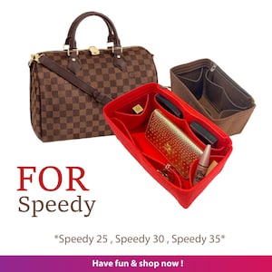 LV Purse Organizer for Louis Vuitton Speedy 30, Monogram Brown, 3mm Felt,  Only @AlgorithmBags®