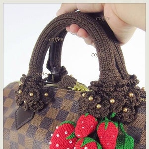 Free Shipping!!! Crochet handle cover For Speedy, Alma, Alma BB. Crochet bag handle. Handmade bag handle cover. Bag handle protector.