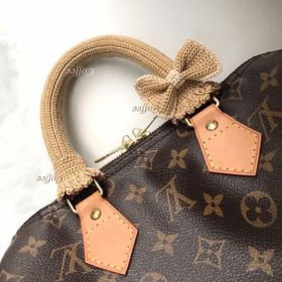 Handmade Crochet Handbag Handle Cover Protector Zipper10 Cotton for Speedy  Alma