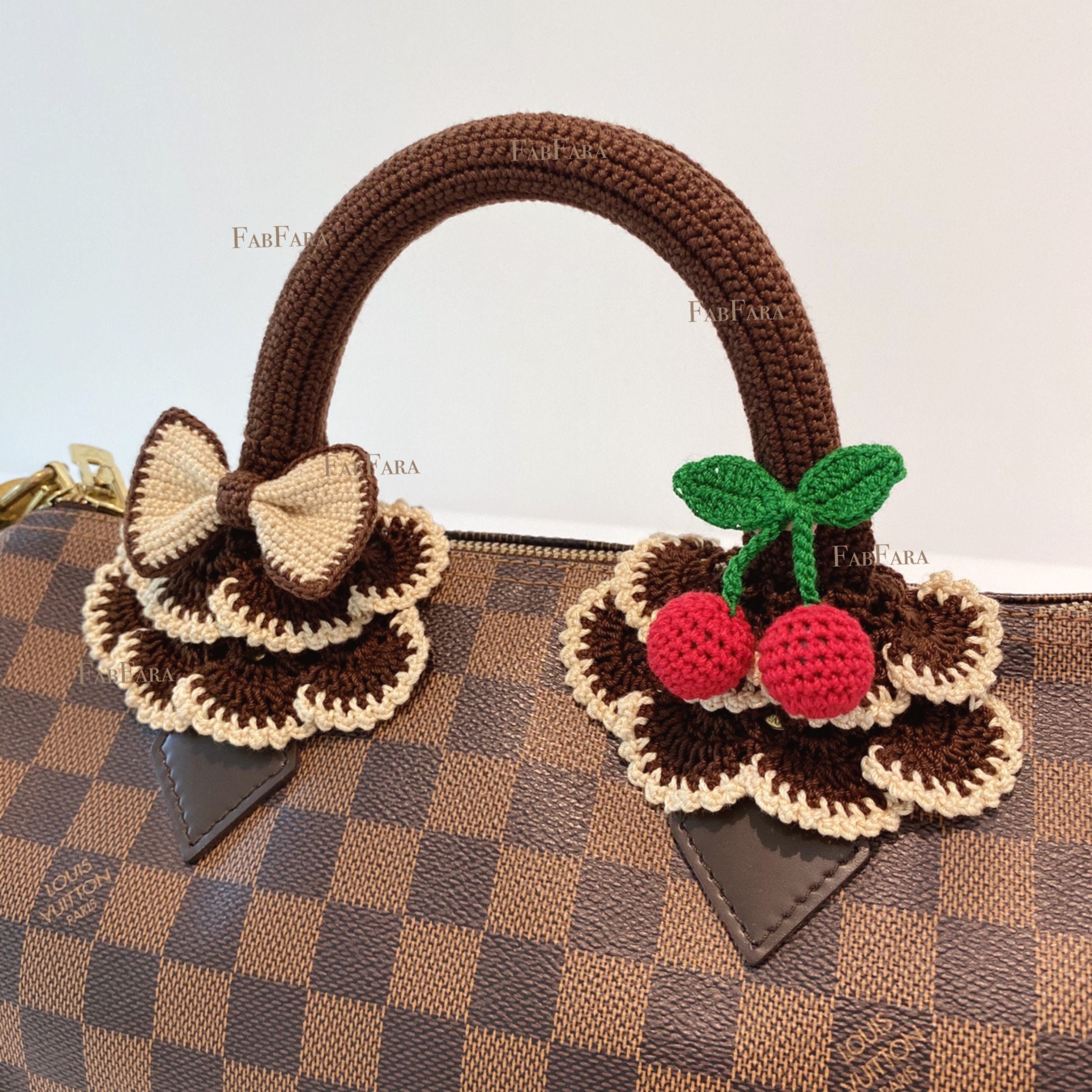 Handle Cover Crochet Louis Vuitton LV SPEEDY 25 3035 ALMA GORGEOUS Light  Beibe