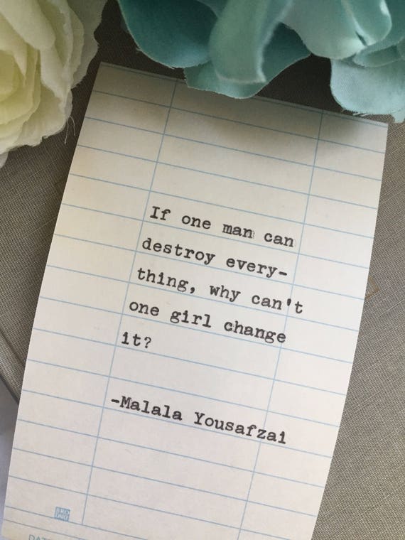 Malala Zitat Frauen Empowerment Zitat Inspirierende Zitat Etsy
