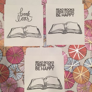 Library card pockets book themes pair with a quote card 7 patterns image 2