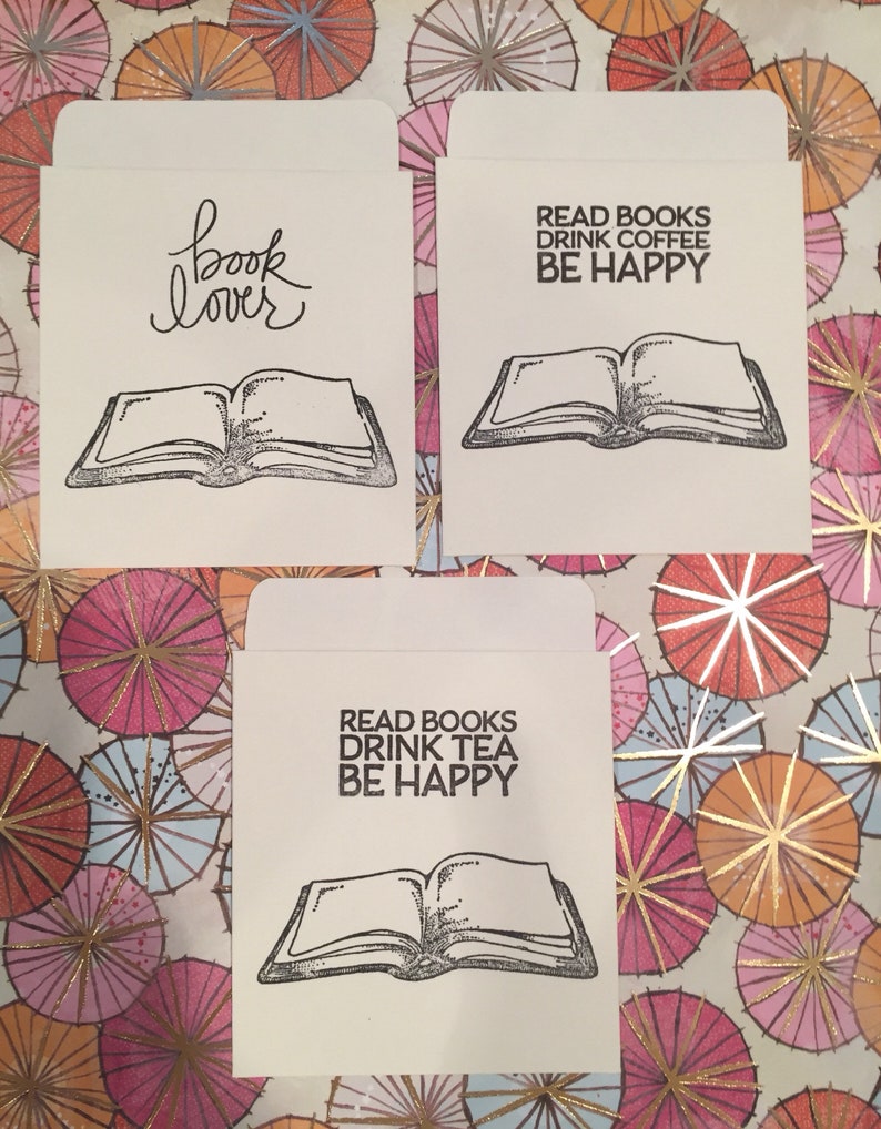 Library card pockets book themes pair with a quote card 7 patterns zdjęcie 2