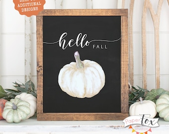 Hello Fall Sign, Fall Printable Decor, Fall Decor, Thanksgiving Printable, Fall Farmhouse, Farmhouse Printable, Thanksgiving Decor, Pumpkin