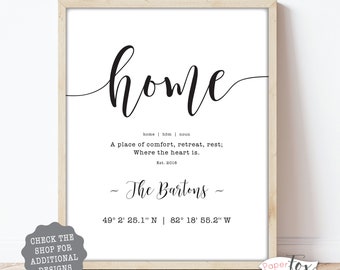 Printable GPS Coordinates Sign (JPG), GPS coordinates gift, personalized gps, Housewarming gift, Closing Gifts