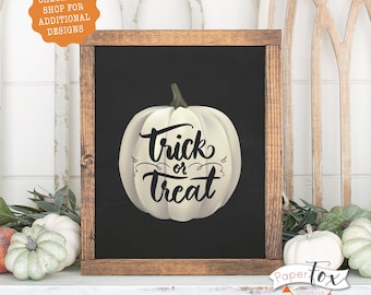 Halloween Printables, Halloween Decor, Trick or Treat, Instant Download