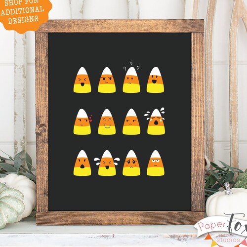 Cute Candy Corn Halloween Printables Halloween Decor | Etsy
