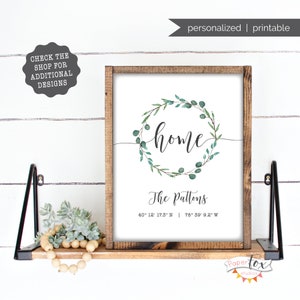 Printable GPS Coordinates Sign (JPG), GPS coordinates gift, Personalized gps, Housewarming Gift, Personalized Gift, Latitude Longitude