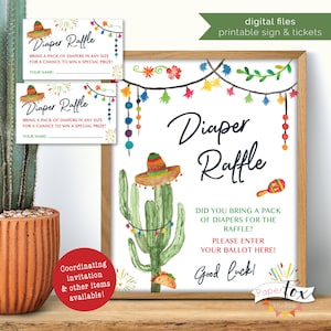 Taco &#39;bout a baby, Baby Shower, Diaper Raffle Tickets, Fiesta shower, INSTANT DOWNLOAD printable