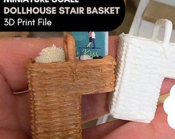 STL-Datei: Puppenhaus-Miniaturen Treppen Korb Replik, digitale Datei für 3D Druck, sofort download