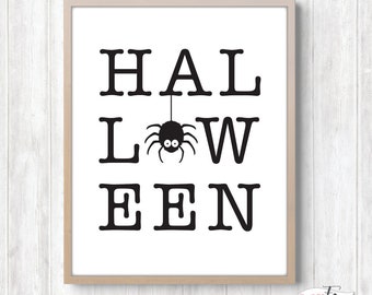 Halloween Printables, Halloween Decor, Halloween Printable Wall Art, Printable Decor, Halloween Sign, Halloween Print, Instant Download