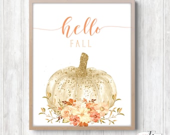 Hello Fall Sign, Fall Decor, Fall Printable, Thanksgiving Printable, Fall Farmhouse, Autumn Print, Hello Fall Printable, Thanksgiving Decor