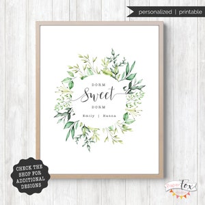 Decoración personalizada para dormitorio (JPG imprimible), Decoración personalizada para dormitorio, Regalo para dormitorio, Letrero para compañero de cuarto, Decoración para compañero de cuarto, Decoración imprimible para dormitorio