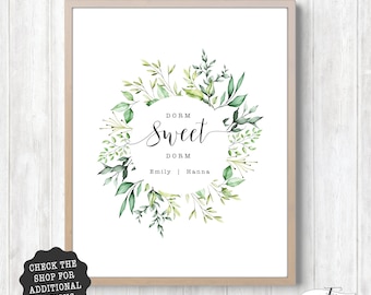 Personalized dorm room decor (printable JPG), Custom dorm decor, Dorm room gift, Roommate sign, Roommate decor, Printable dorm decor