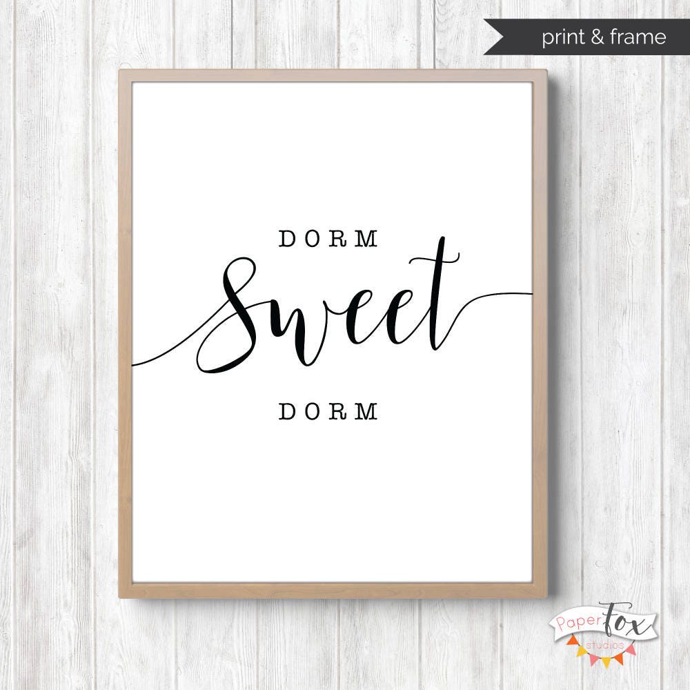 Dorm Sweet Dorm Dorm Room Decor Dorm Posters Dorm Decor Etsy