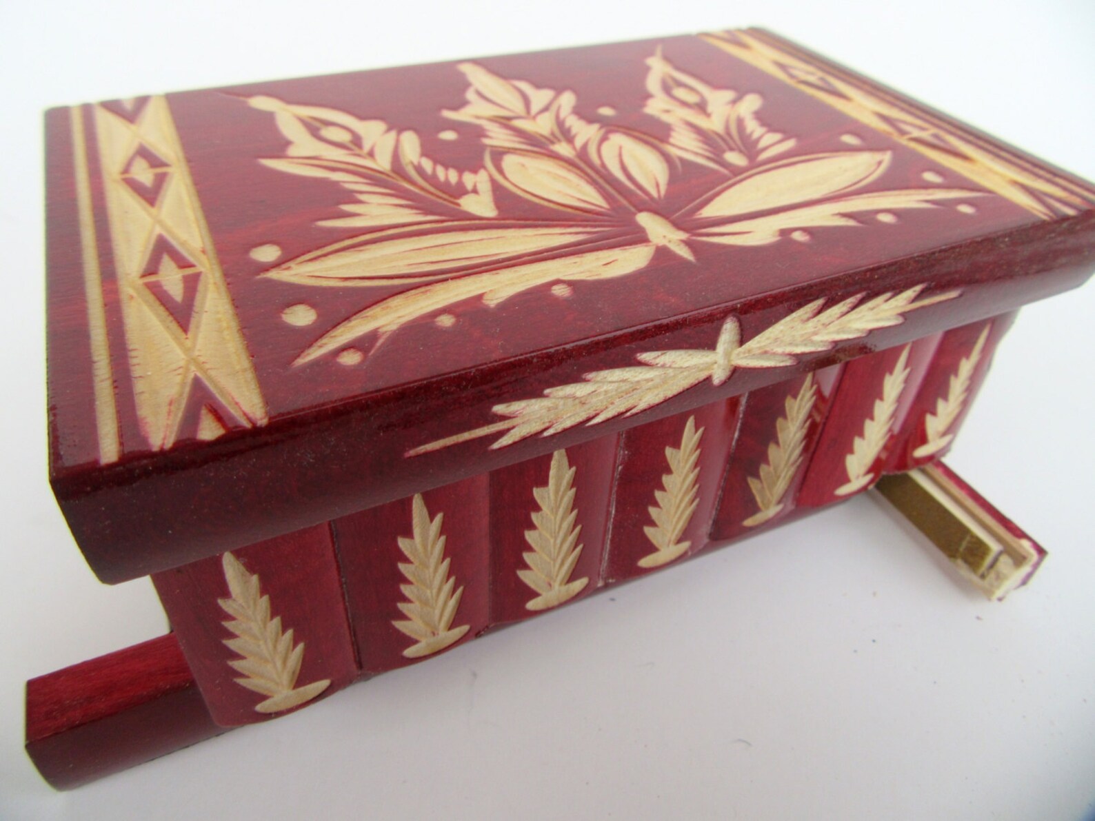 Wooden Handmade Hungarian Puzzle Box With Secret Compartment Etsy