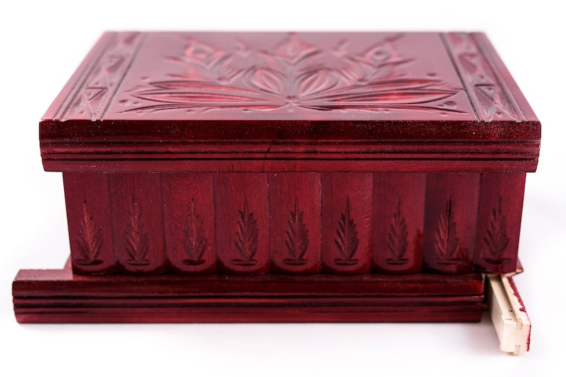 Huge Red Wooden Puzzle Box Jewelry Box Magic Box Brain Etsy