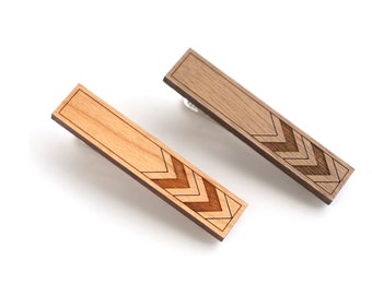 Chevron Tie Clip - Wooden Chevron Tie Bar - Modern Geometric Tie Clip - Eco-friendly Tie Bar