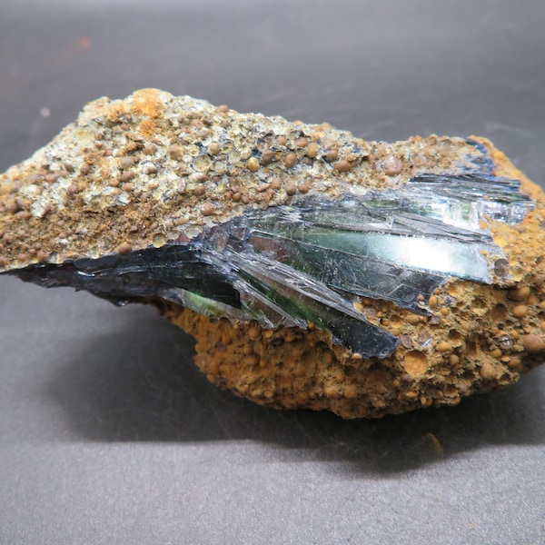 Vivianite and Siderite - Brazil - Miniature Mineral Specimen