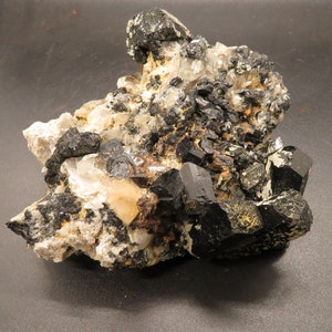 Smoky Quartz and Schorl  Erongo Mountains, Namibia - Small Cabinet Mineral Specimen